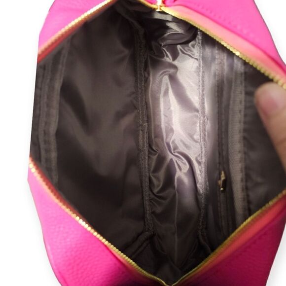 "The Sunday Bruncher" Hot Pink Cosmopolitan Camera Style Adjustable Strap Bag - Picture 8 of 16